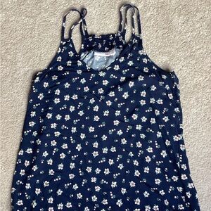 SO Navy Floral Tank Top